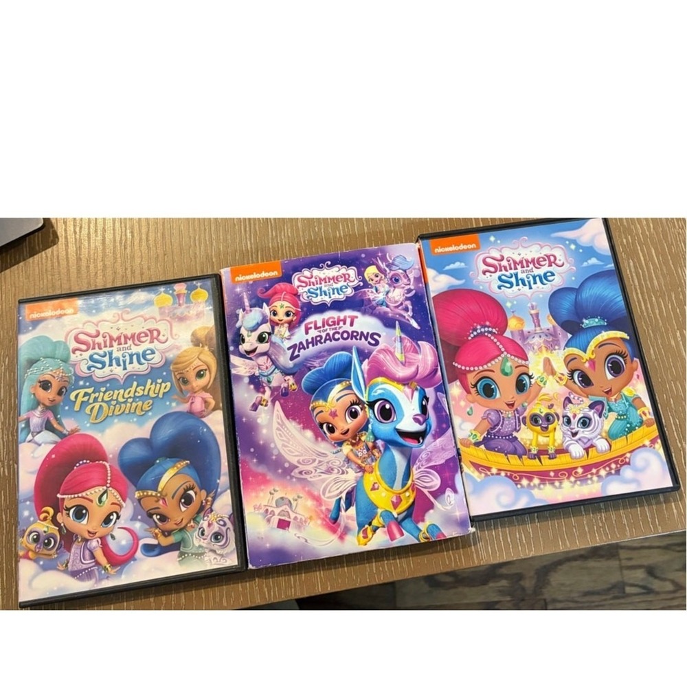 Lot of 3 DVD Shimmer and Shine, Friendship Divine,Flight of the Zahracorns